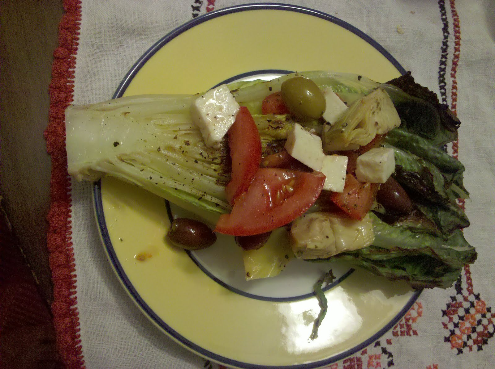 Emily's Recipe Blog Grilled romaine salad two ways
